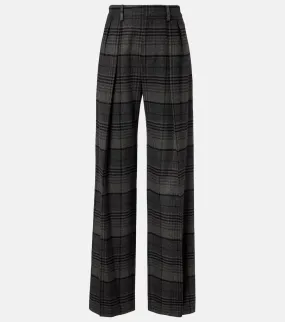 RecycledMaterial Softened Hem RALPH LAUREN COLLECTION PLAID TAILORING PANT