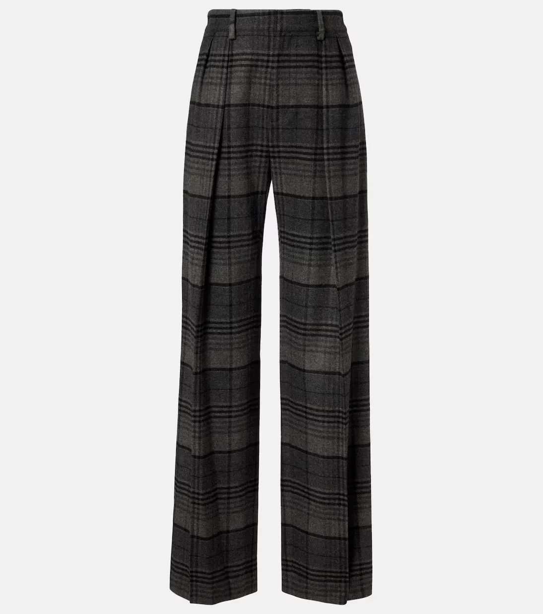 RecycledMaterial Softened Hem RALPH LAUREN COLLECTION PLAID TAILORING PANT
