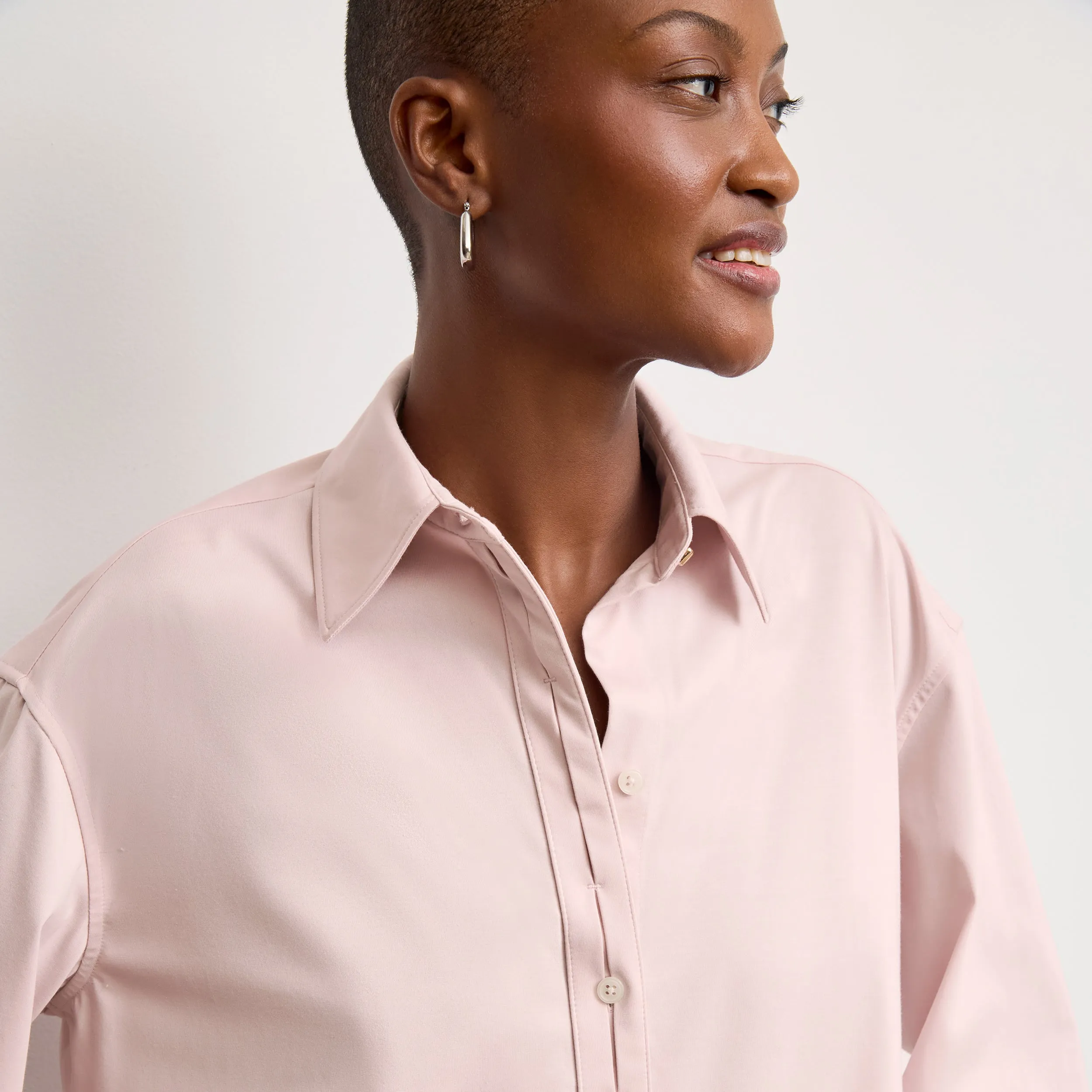 FlatlockStitching Filomina Friday Shirt - Knit Poplin :: Tulip Trendy Appeal
