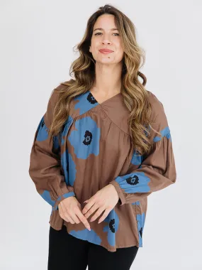 Breathable fabric Fiona Blouse - Dark Oak