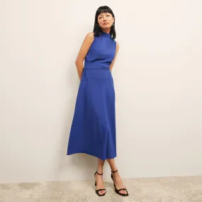DurableStitching Martina Mockneck Dress - Eco Heavy Soft Wave :: Royal Blue
