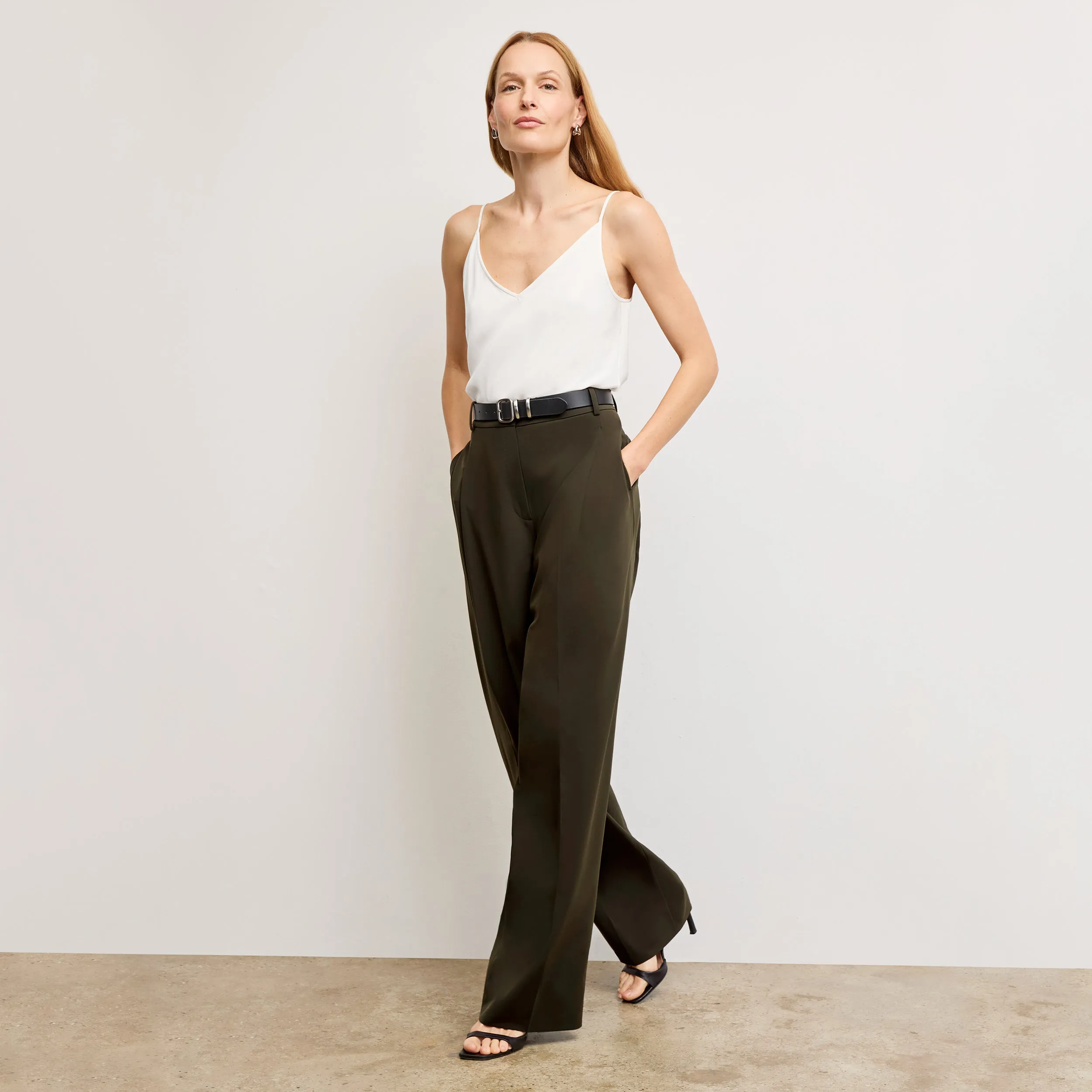 Rina Sculptural Pant - OrigamiTech :: Olive Bonded Seam Technique