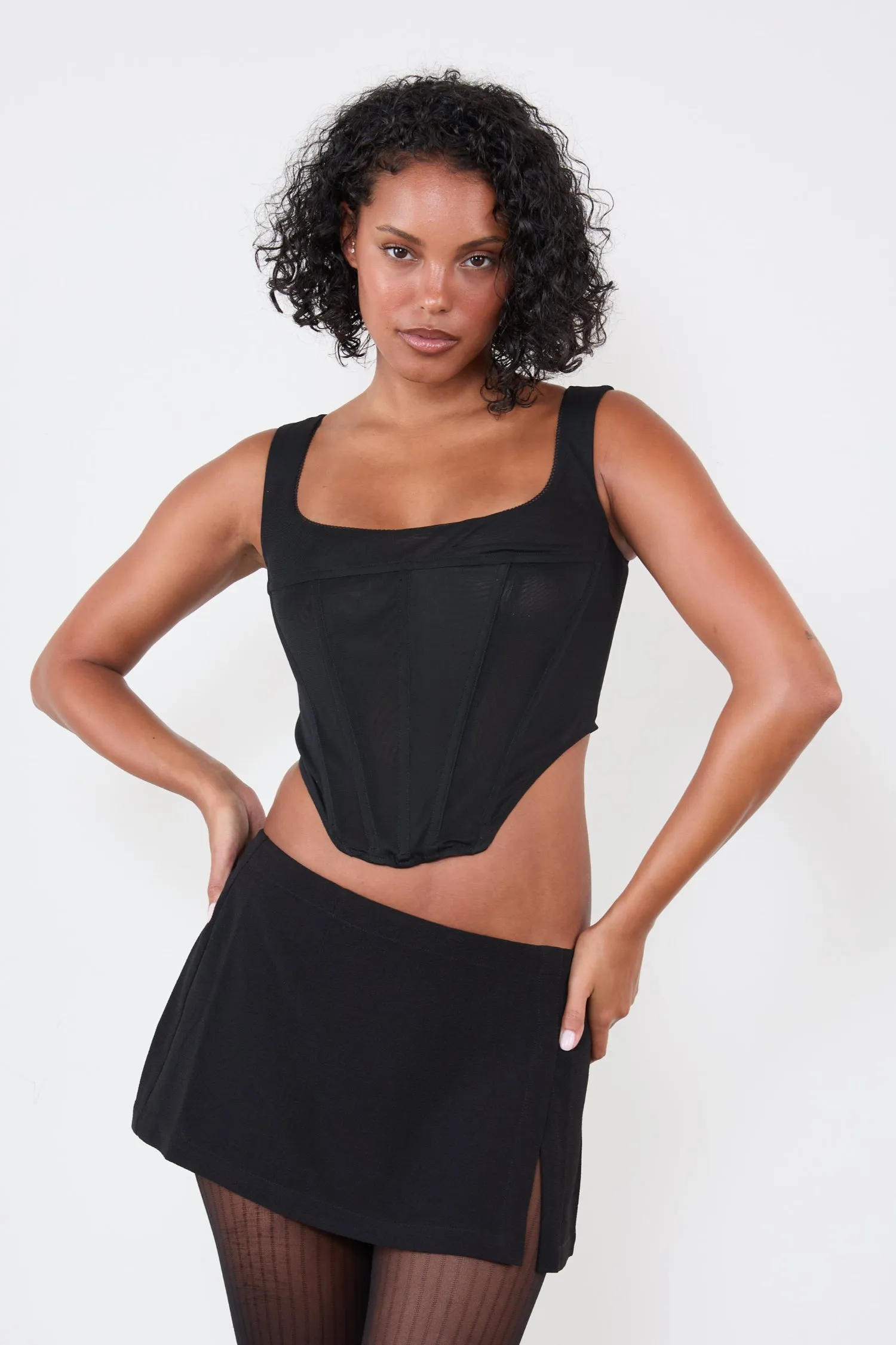 CAMPBELL CORSET - BLACK EcoFriendly Manufacturing