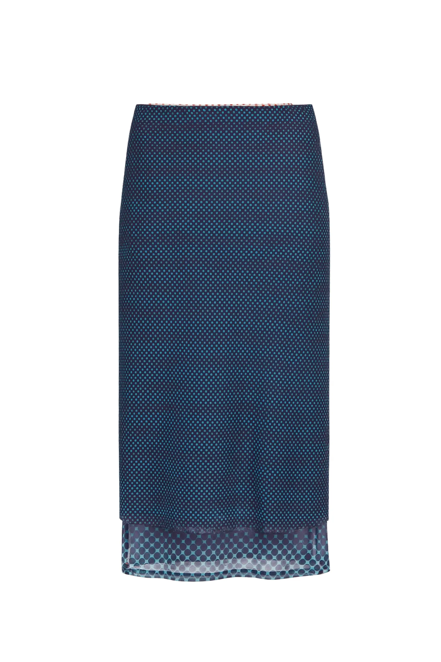 Work Comfort Snag Free Fabric MARIA SKIRT - WARPED DOT COBALT