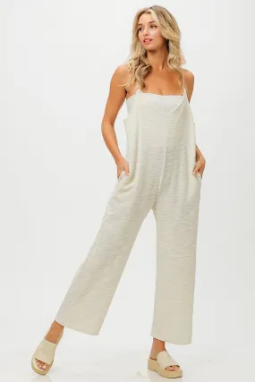 Slip Resistant Layer Ready IB1369-01 | TWEED KNIT WITH STRAPED JUMPSUIT