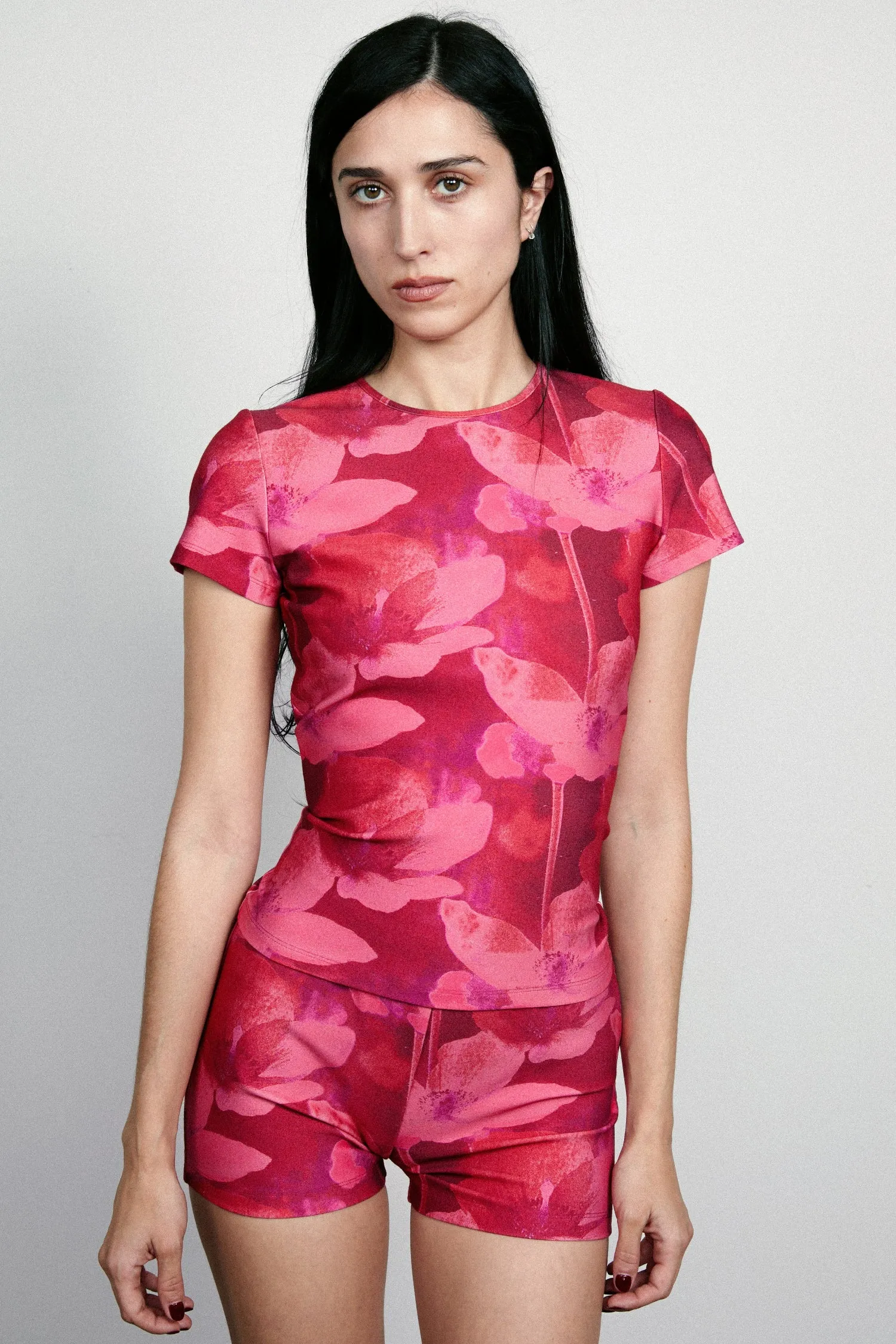 AdjustableHemCuffs MINI TEE - AZUL HOT PINK