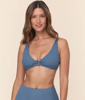 Sunny Day Travel Essentials Nora Bikini Top - Eco Ribbed - Slate
