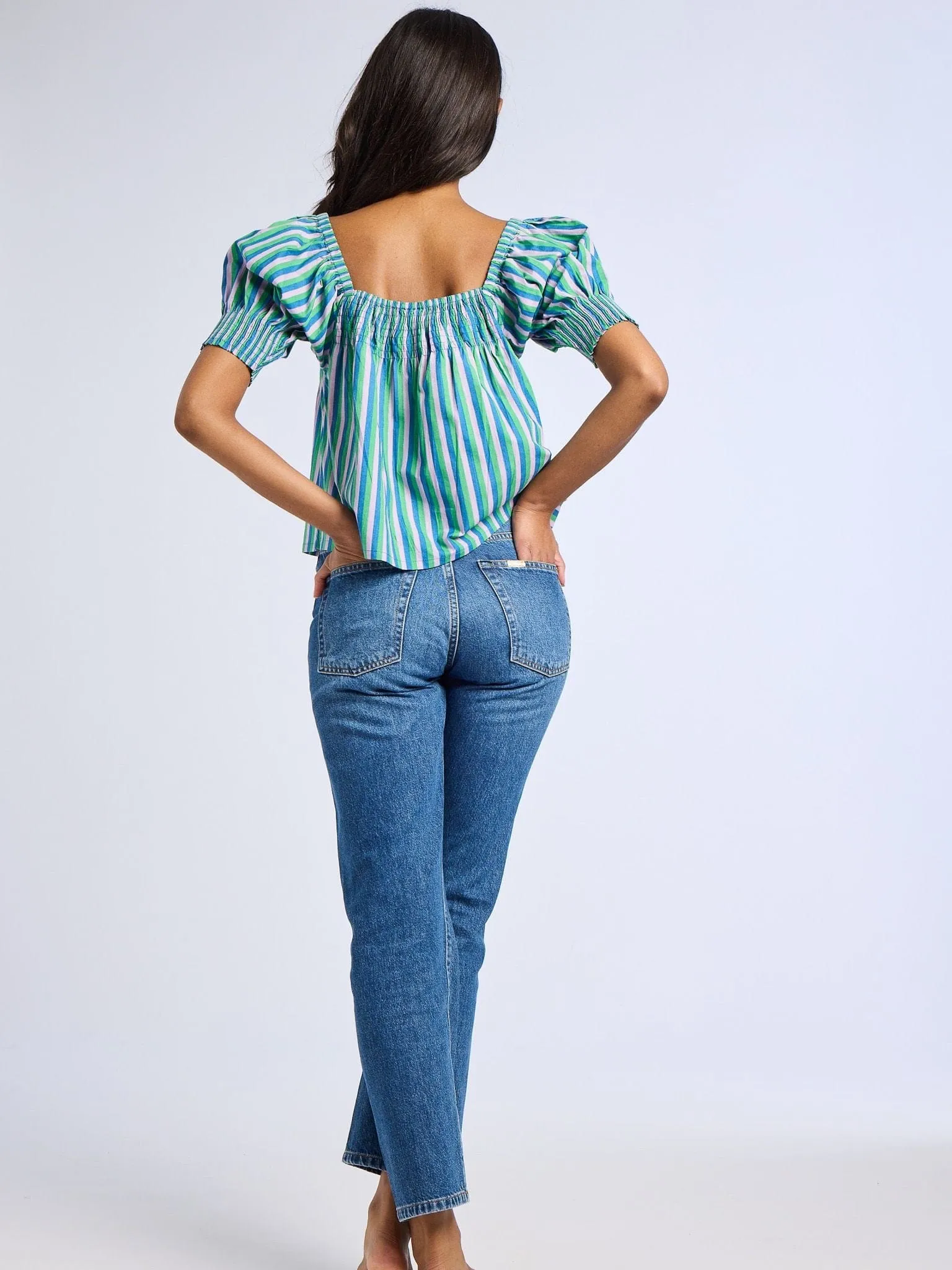 Caro Top in Printemps Stripe Tagless Design