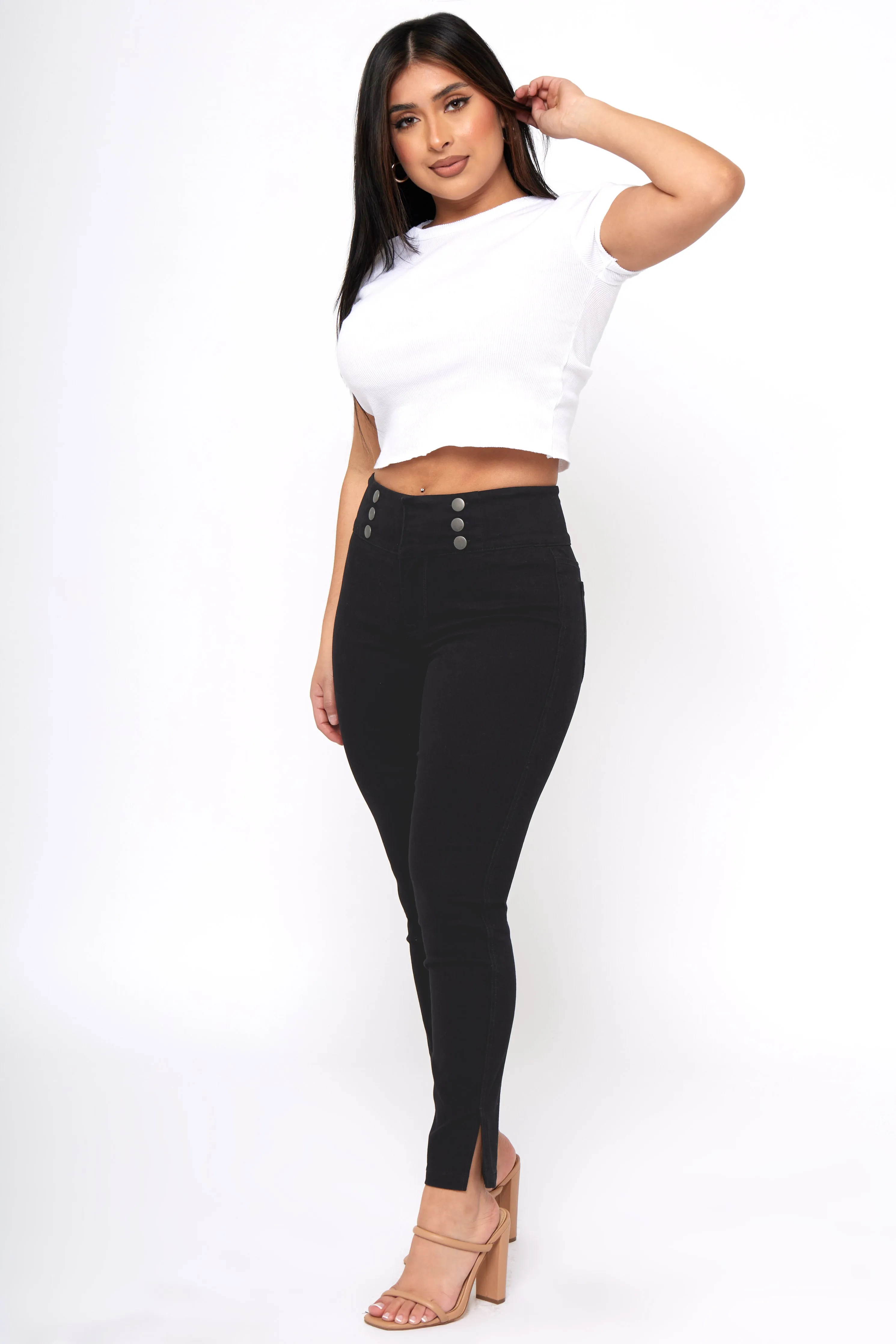 SturdyBeltLoops AdjustableWaistband Your Lucky Star - Faux Skinny Jeans