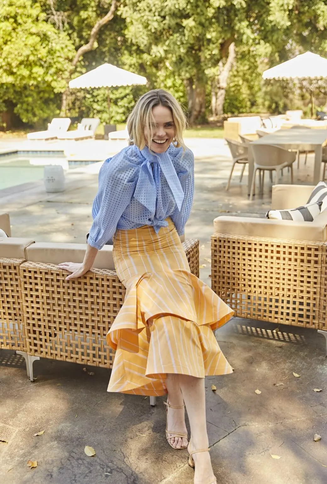 The Trumpet Teagan - Clementine Stripe Anti Snag Threading Soft Brushed Lining