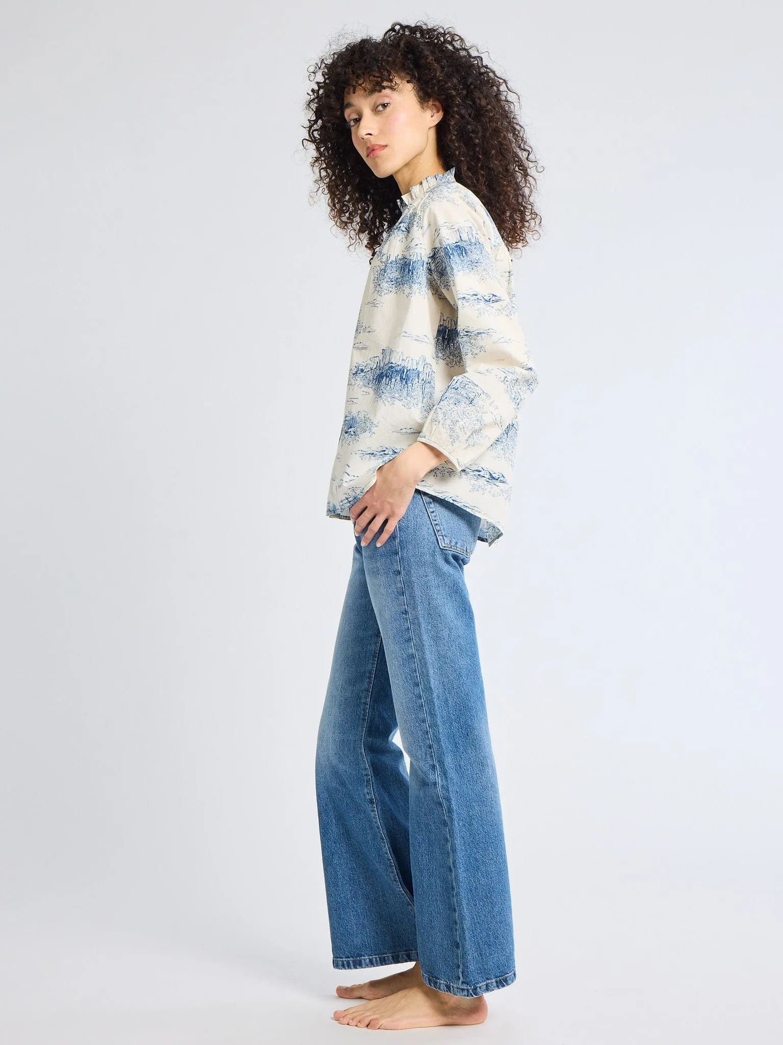 Francesca Top in Western Toile SleevelessOption