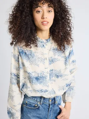 DropShoulderConstruction Francesca Top in Western Toile