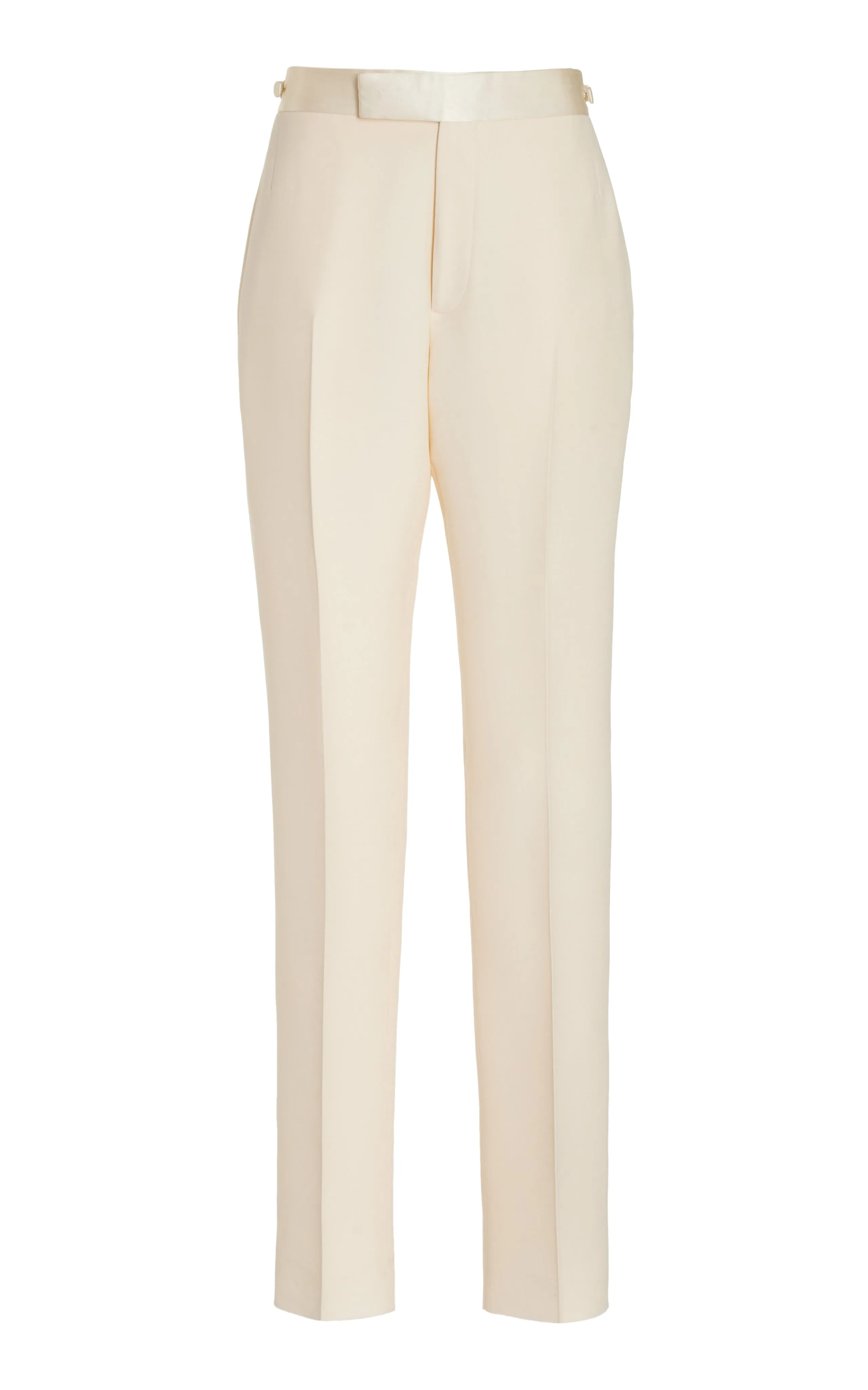 Friction Reduction Technology Simons Pant in Ivory Wool Silk Cady