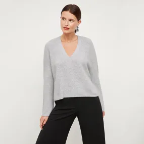Mesh Lining Sophie Sweater - Cashmere :: Light Heather Gray