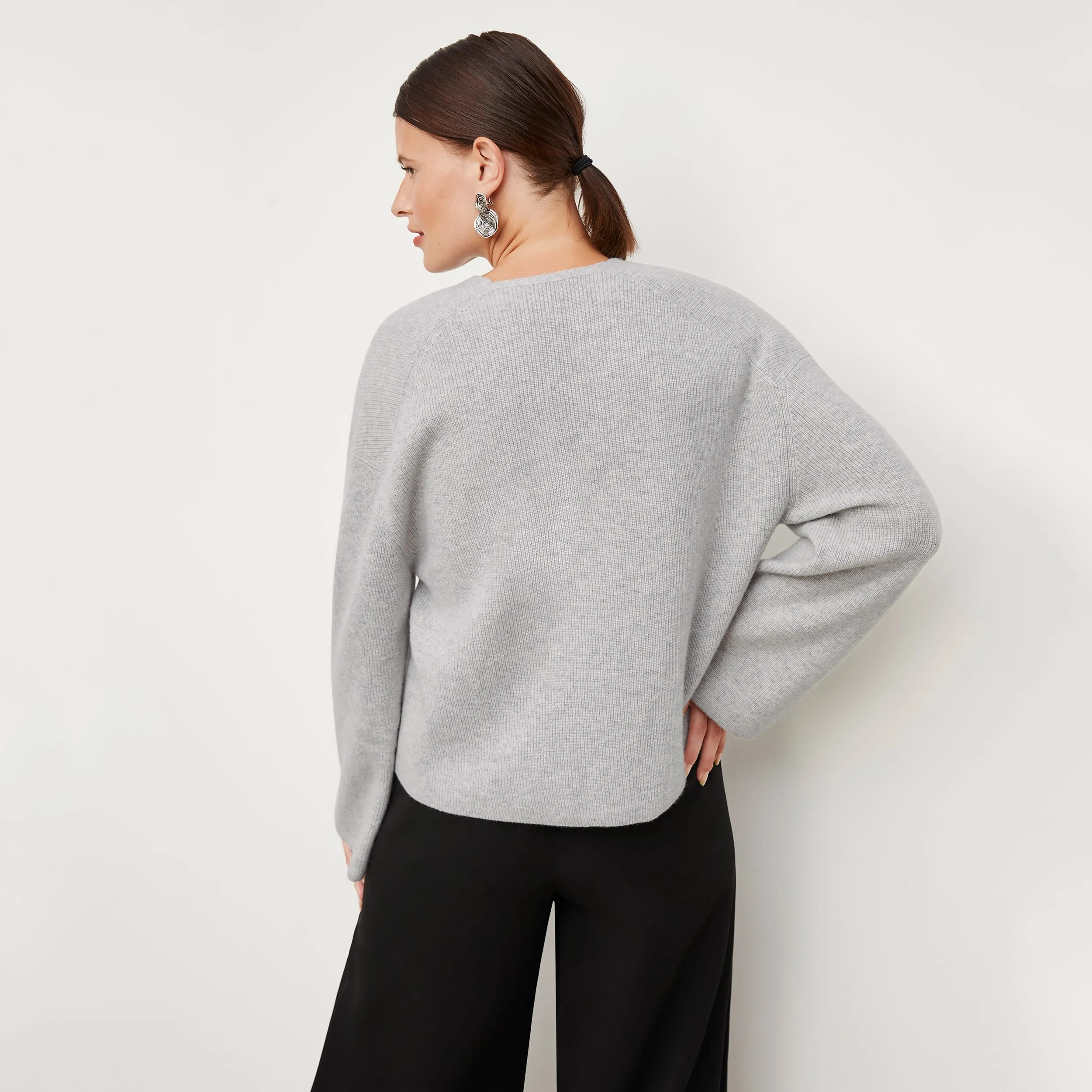 Light material MultiPanelDesign Sophie Sweater - Cashmere :: Light Heather Gray