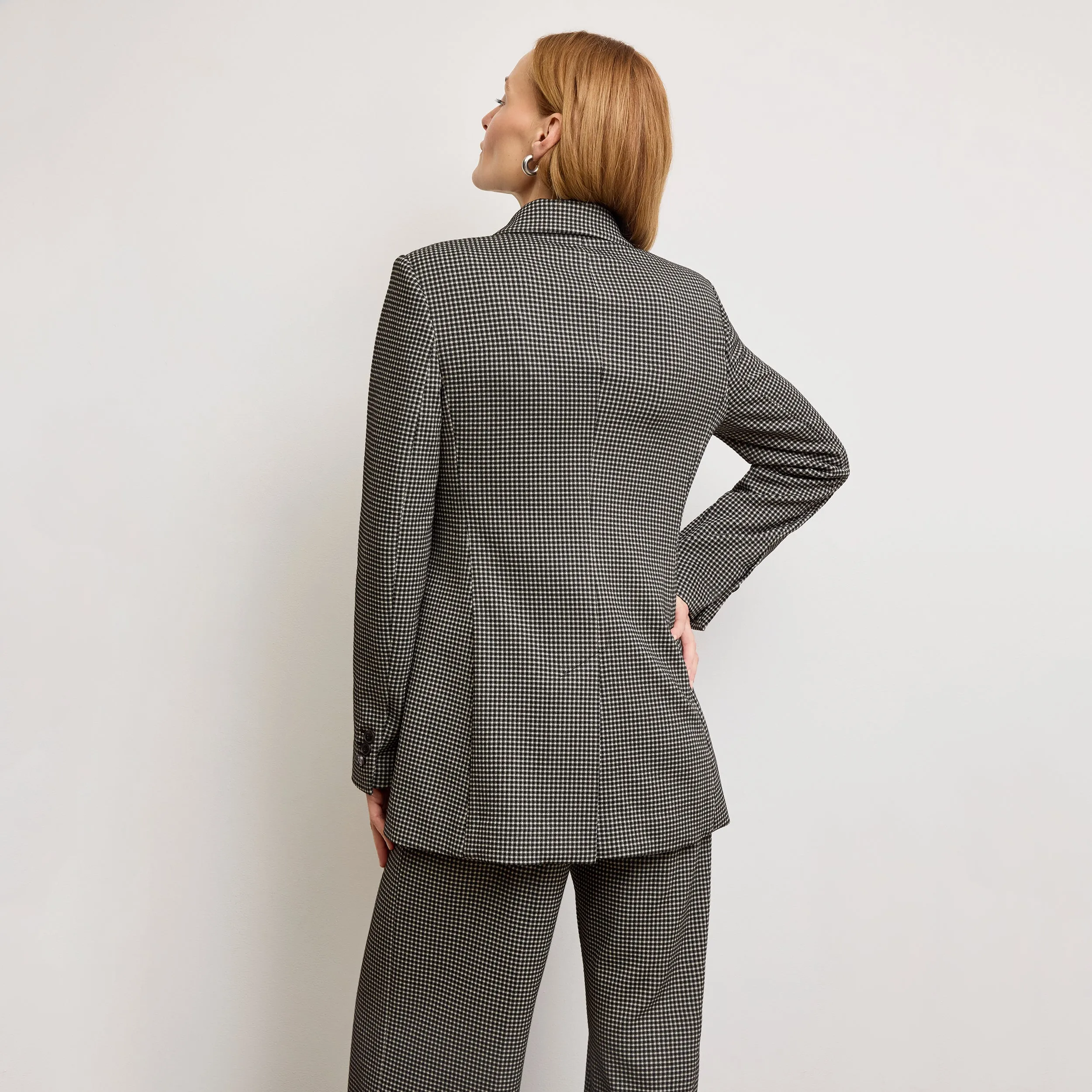 BrushedInnerSurface Rossi Executive Blazer - Knit Suiting :: Classic Check Eco friendly materials