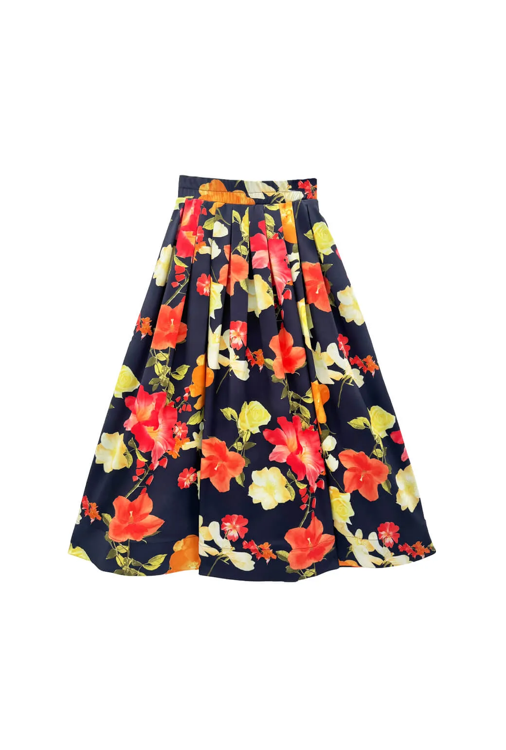 anti static coating Curved Hemline The Gen Skirt - Hibiscus