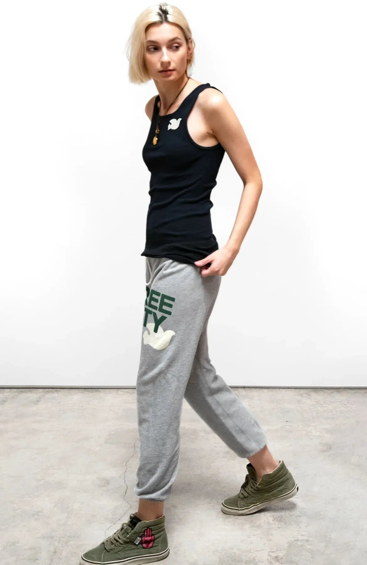 FREECITY HEATHER SWEATPANT Lightweight insulation