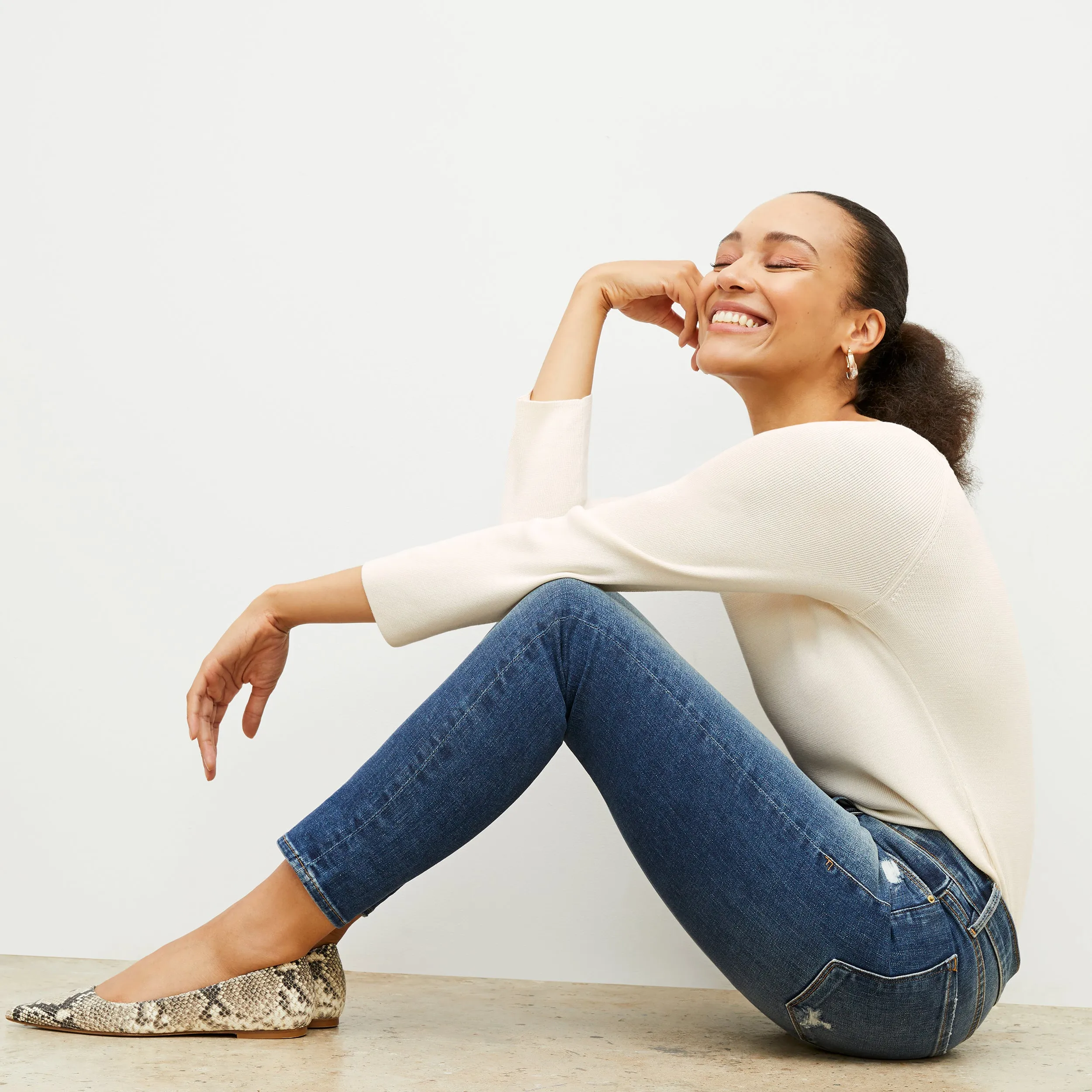 FRAME Denim Le Garcon Jean :: Azure CoreSpun Yarn Strength MultiDirectionalStretch NonRestrictive Armholes