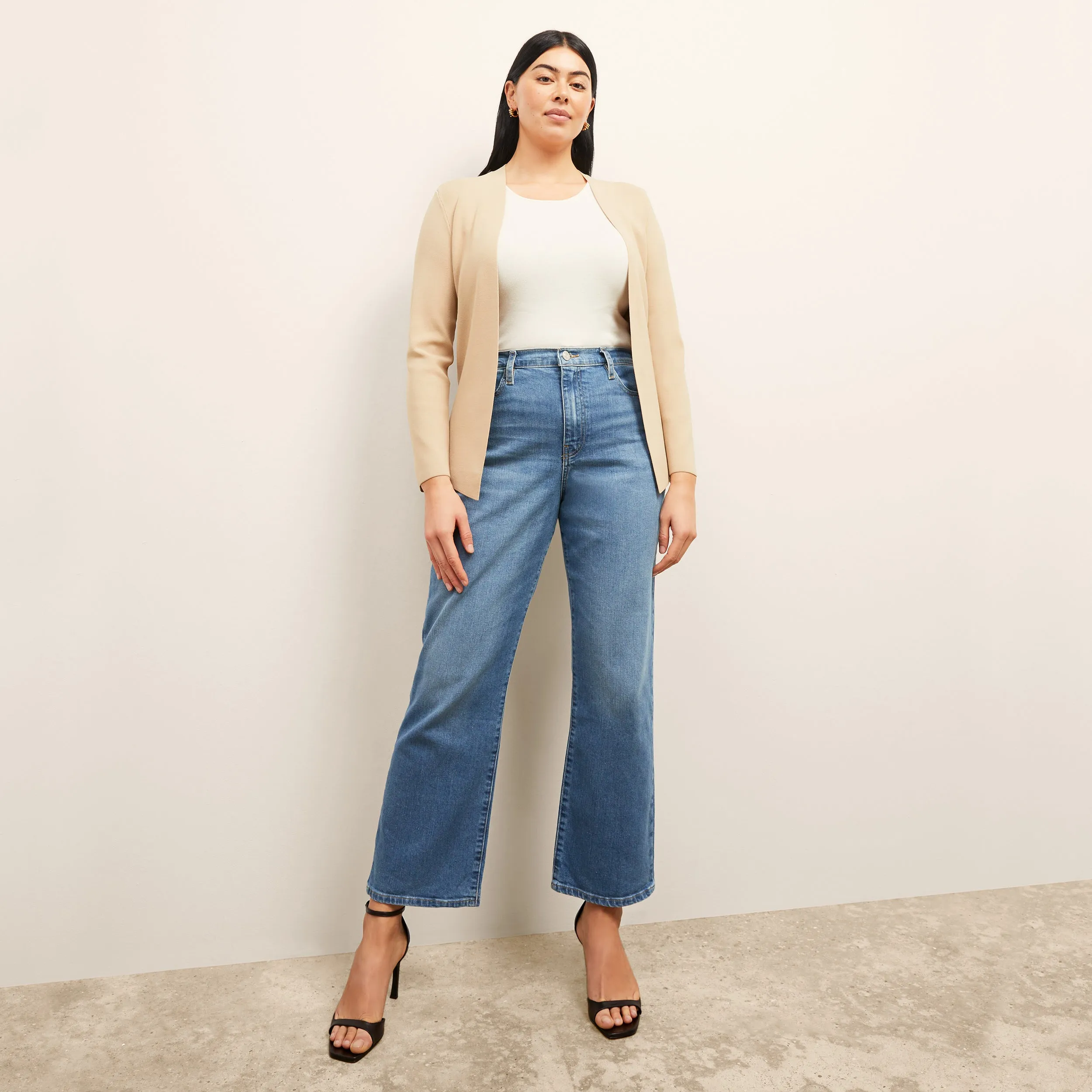 FRAME Le Jane Ankle :: Deep Water Layered Hemline