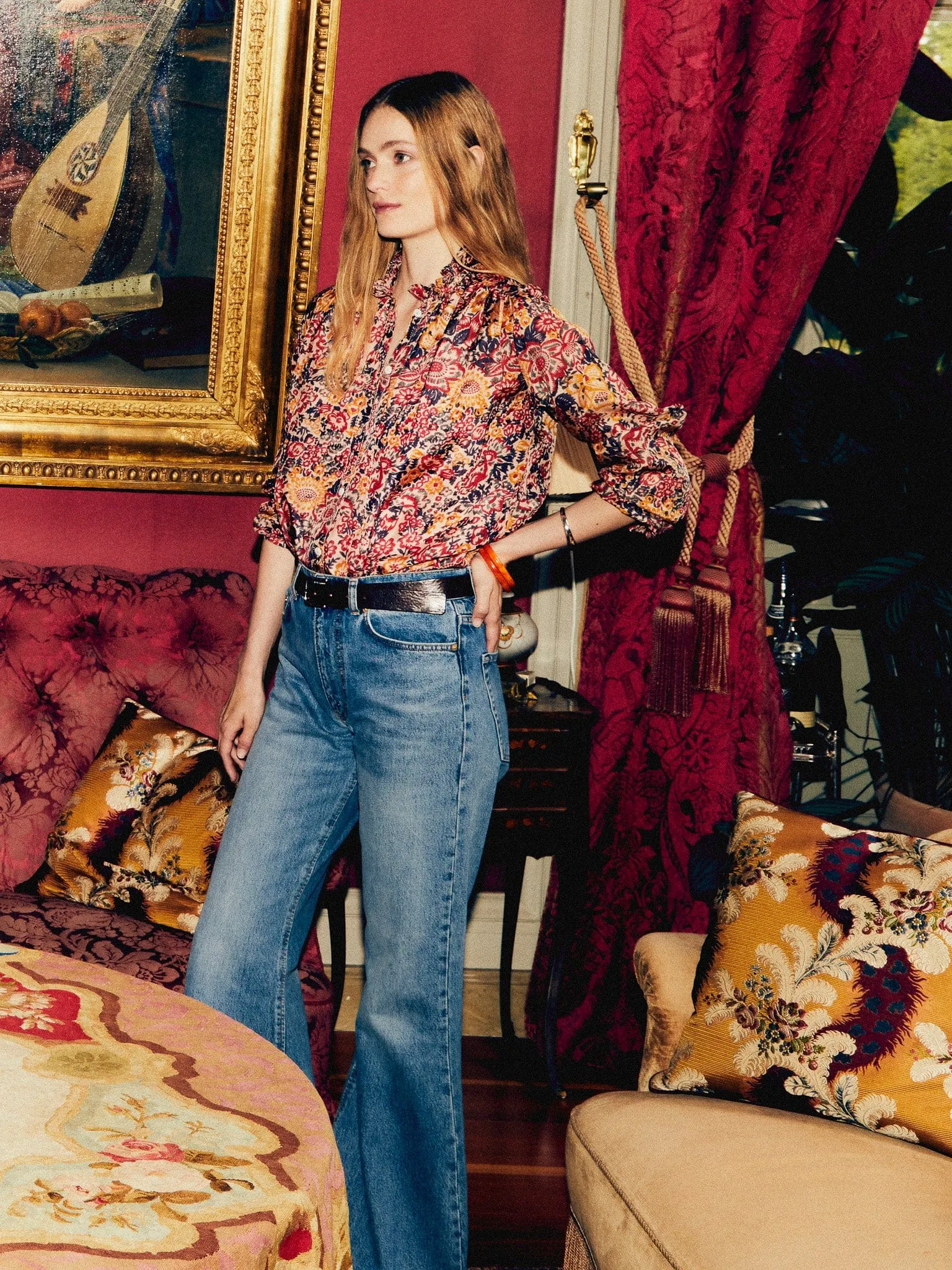 Natural Fiber Blend Francesca Top in Toulouse