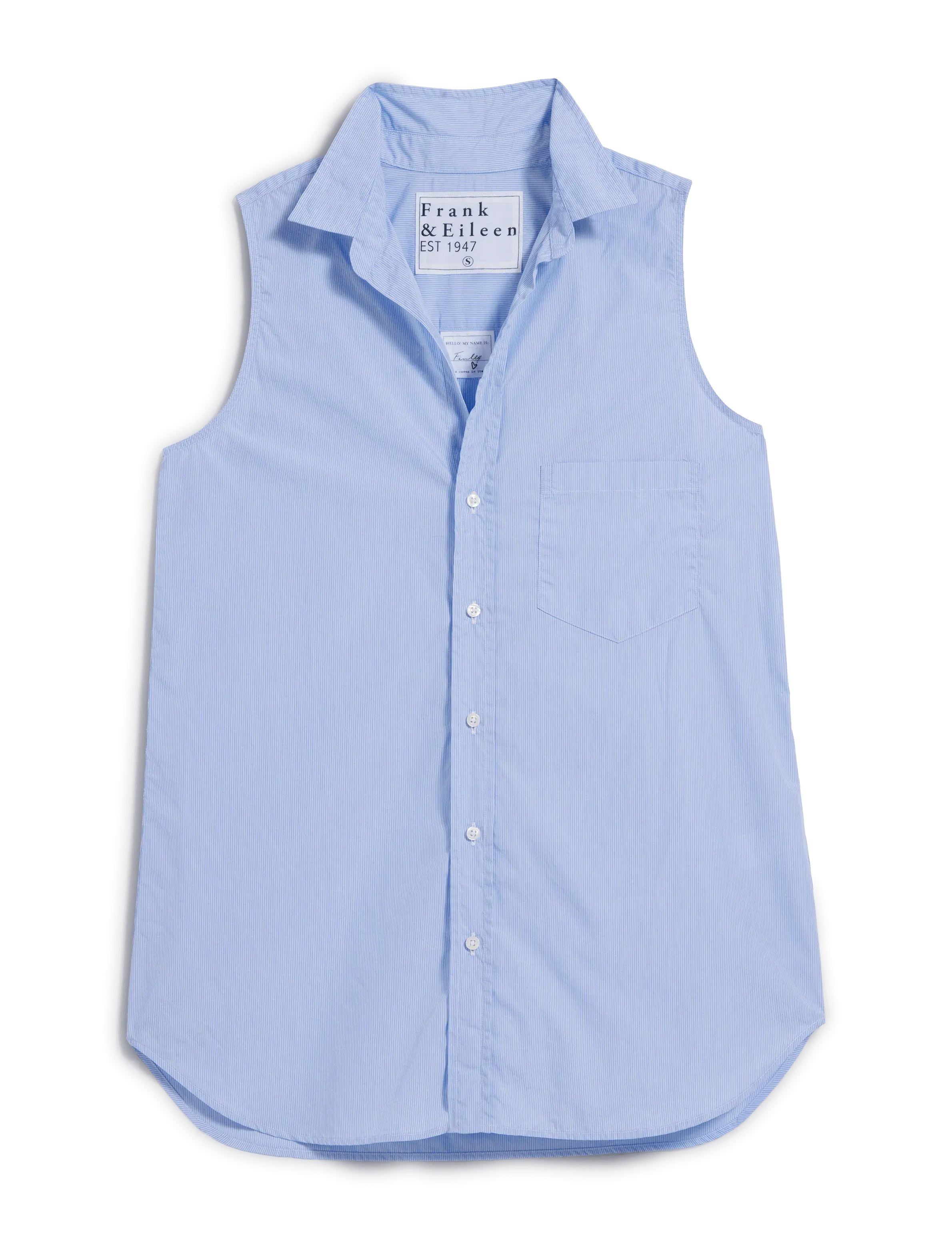 Contrast Stitch FRANK & EILEEN FINLEY SLEEVELESS BUTTON-UP SHIRT