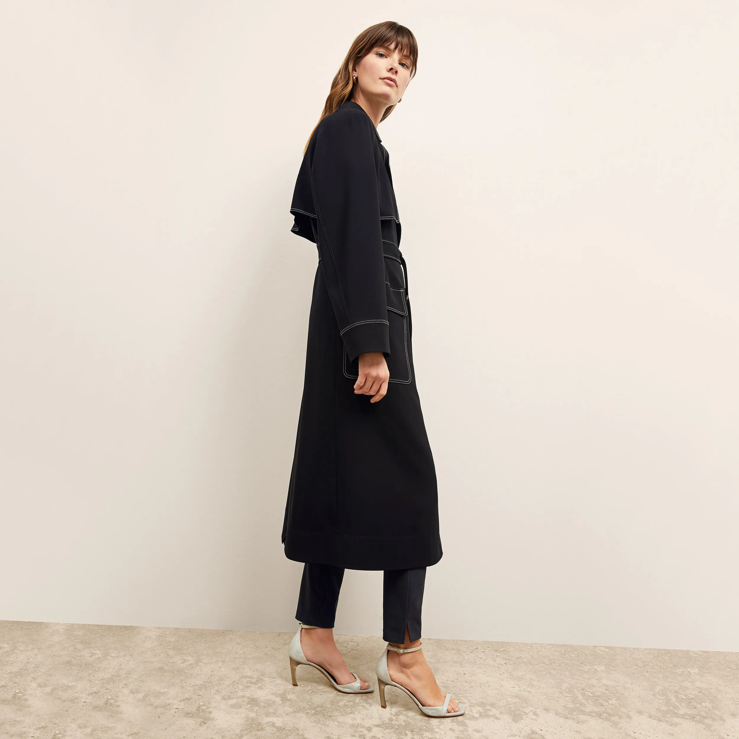 TonalStitching AntiOdorTechnology Frankie Jacket - Everyday Crepe with Topstitch :: Black