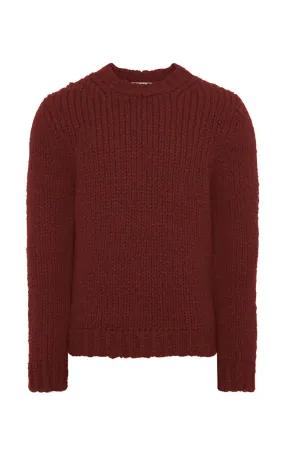 Lawrence Knit Sweater in Burnt Sienna Welfat Cashmere Classic Layer All Day Wear