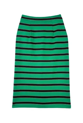 SAMPLE - Pencil Skirt - Emerald & Black Knit Core Flex