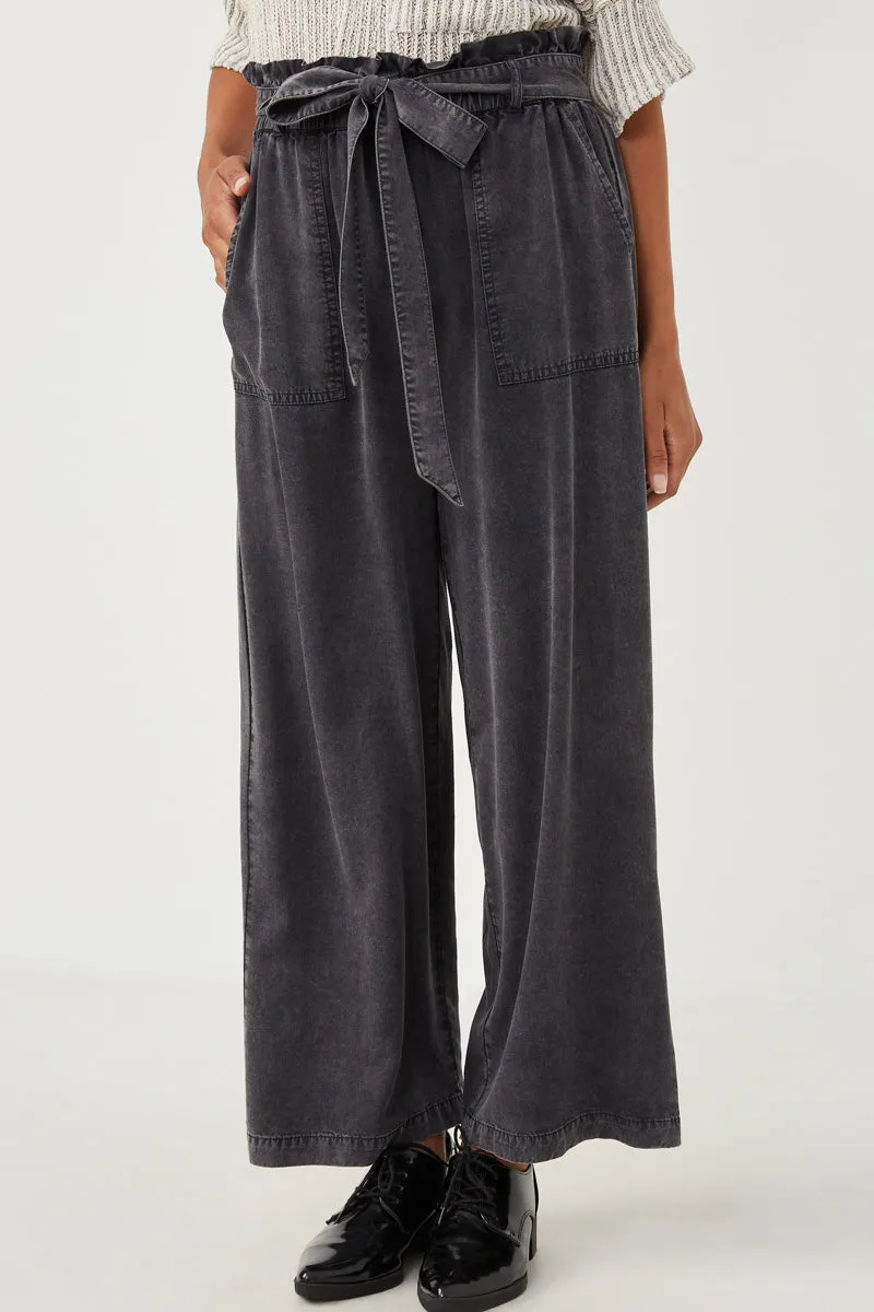 Ultra Soft FadeResistant Garment Dyed Tencel Wide Leg Pant