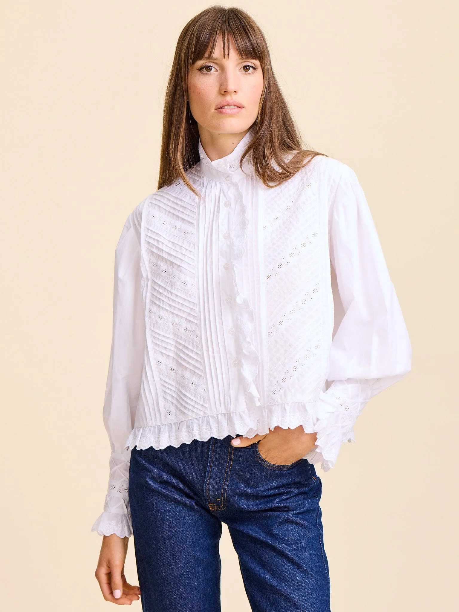 Hypoallergenic Inner Layer Georgina Top in White