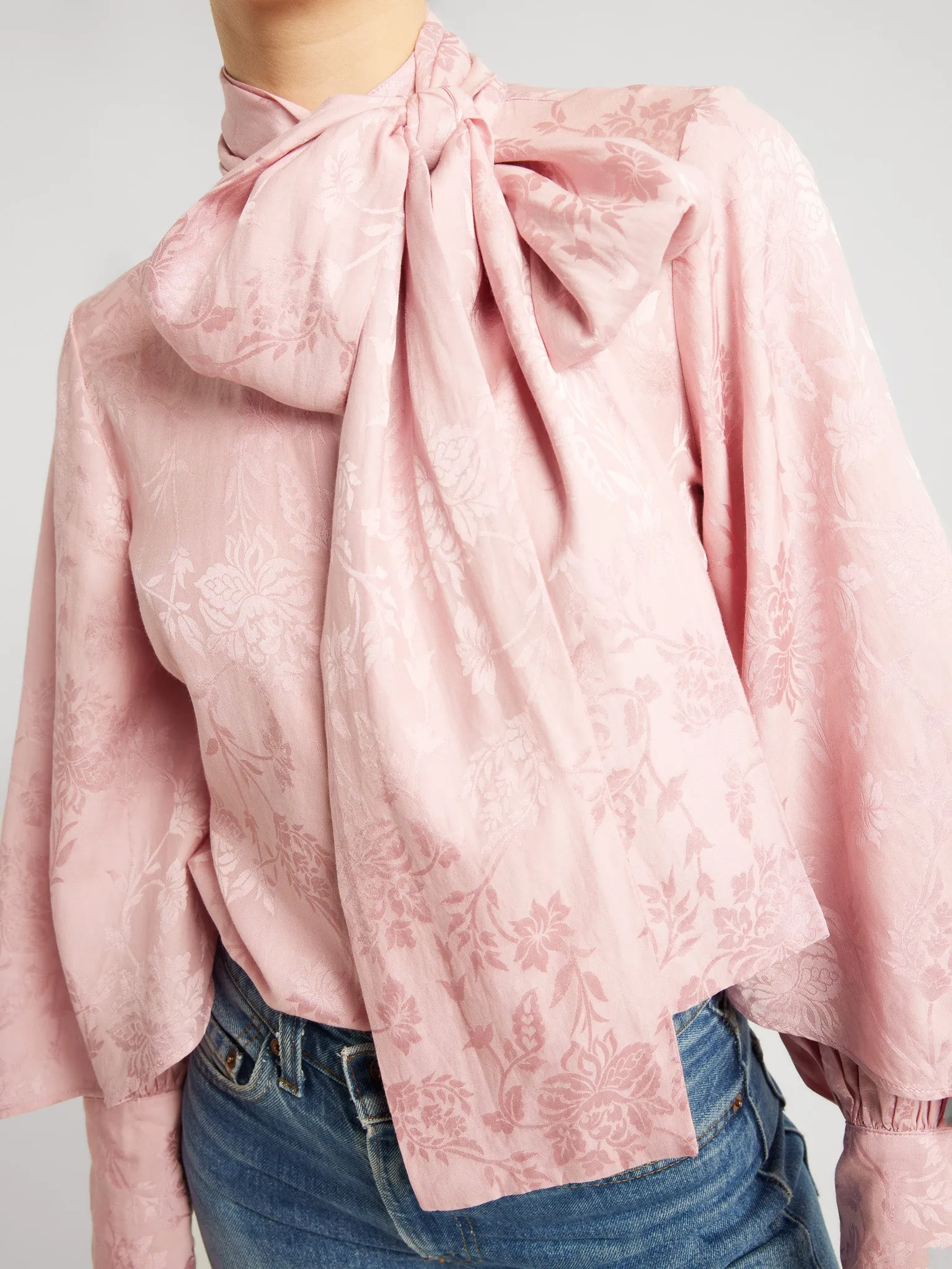 Gigi Top in Pink Jacquard MultiPocket Configuration