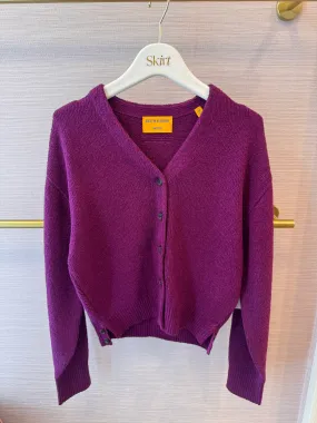 LatticeKnit Bonded Seam Durability GUEST IN RESIDENCE BOUCLE COLLEGIATE CARDIGAN