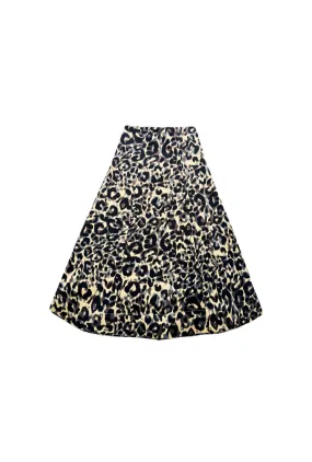 Guest Skirt MIDI - Leopard Biodegradable Fiber Composition Reinforced Hemline