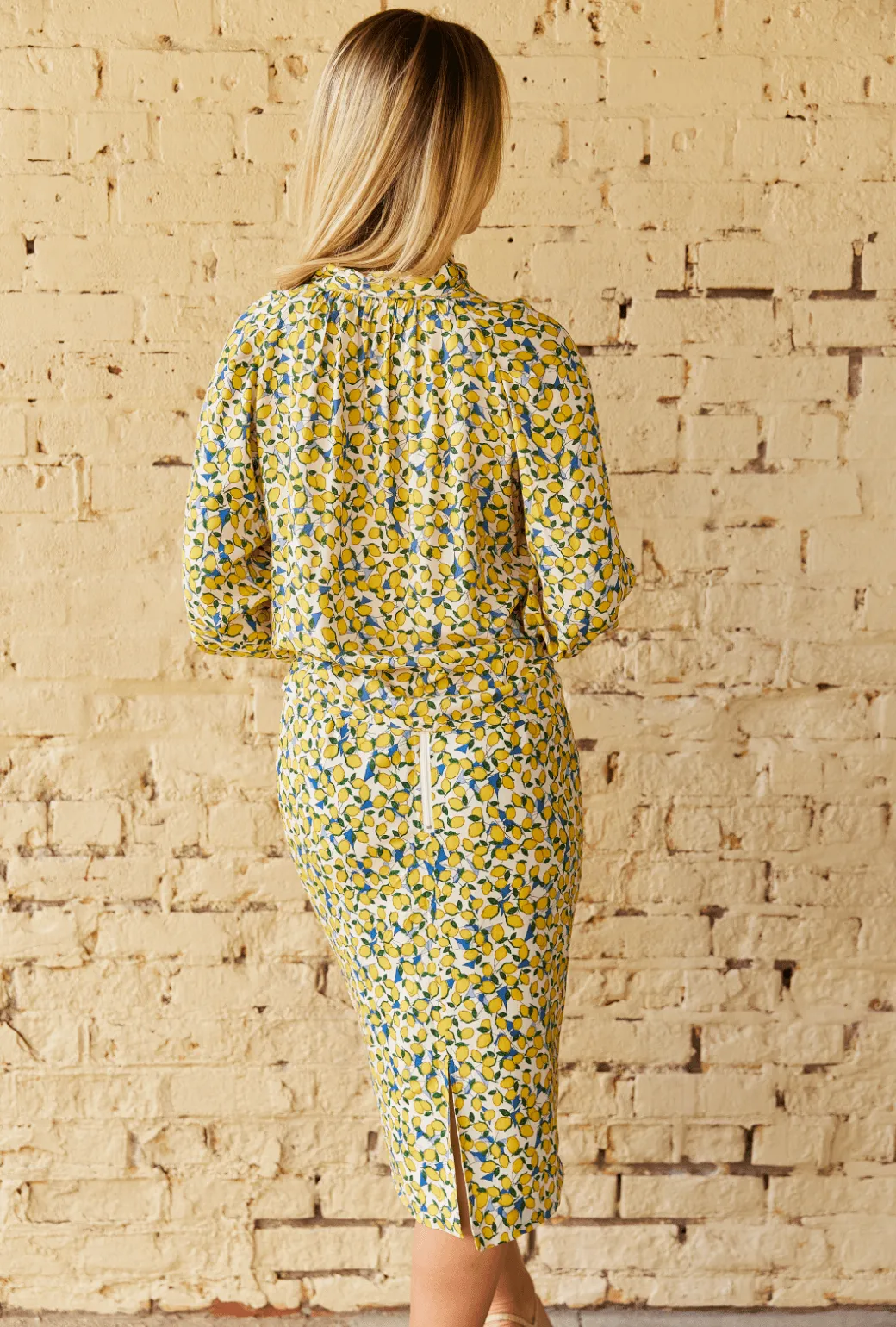 Pencil Skirt - Limoncello RecycledMaterial Lightweight Material