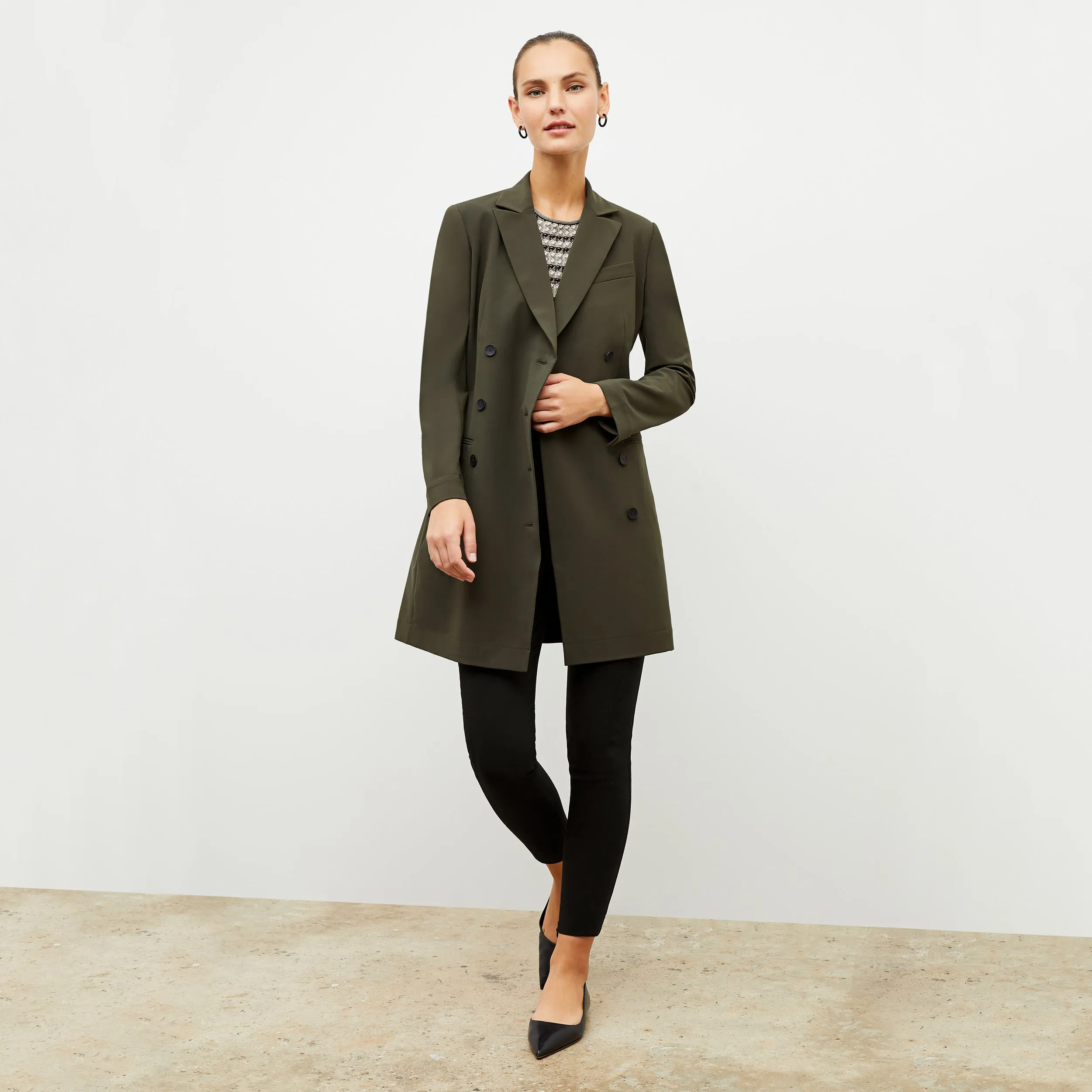 Bohemian style Gwynne Dress - OrigamiTech :: Olive Stretch Technology