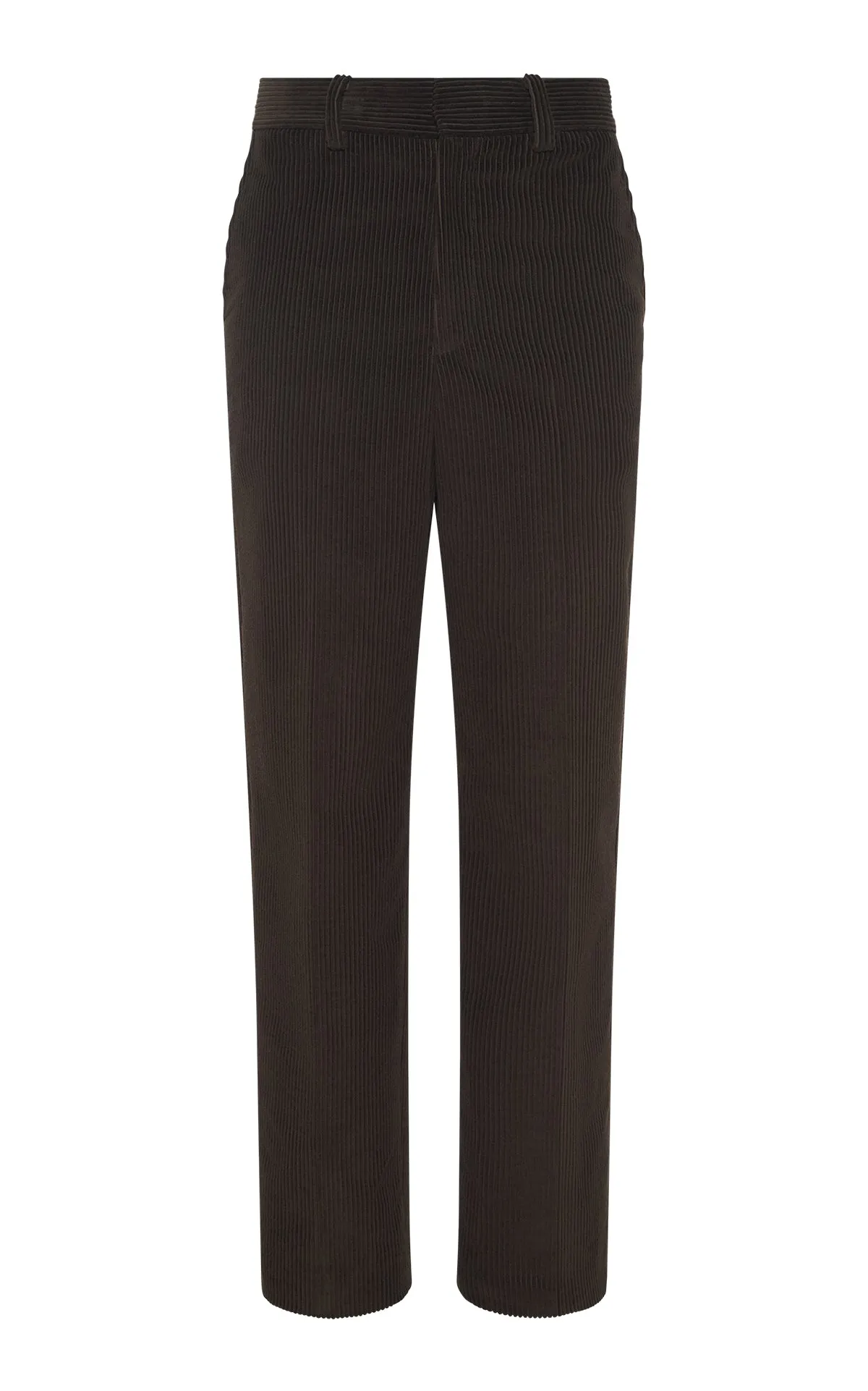 Harold Trouser in Chocolate Fine Cashmere Corduroy Hypoallergenic Lining