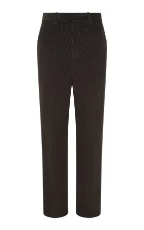 Harold Trouser in Chocolate Fine Cashmere Corduroy Hypoallergenic Lining