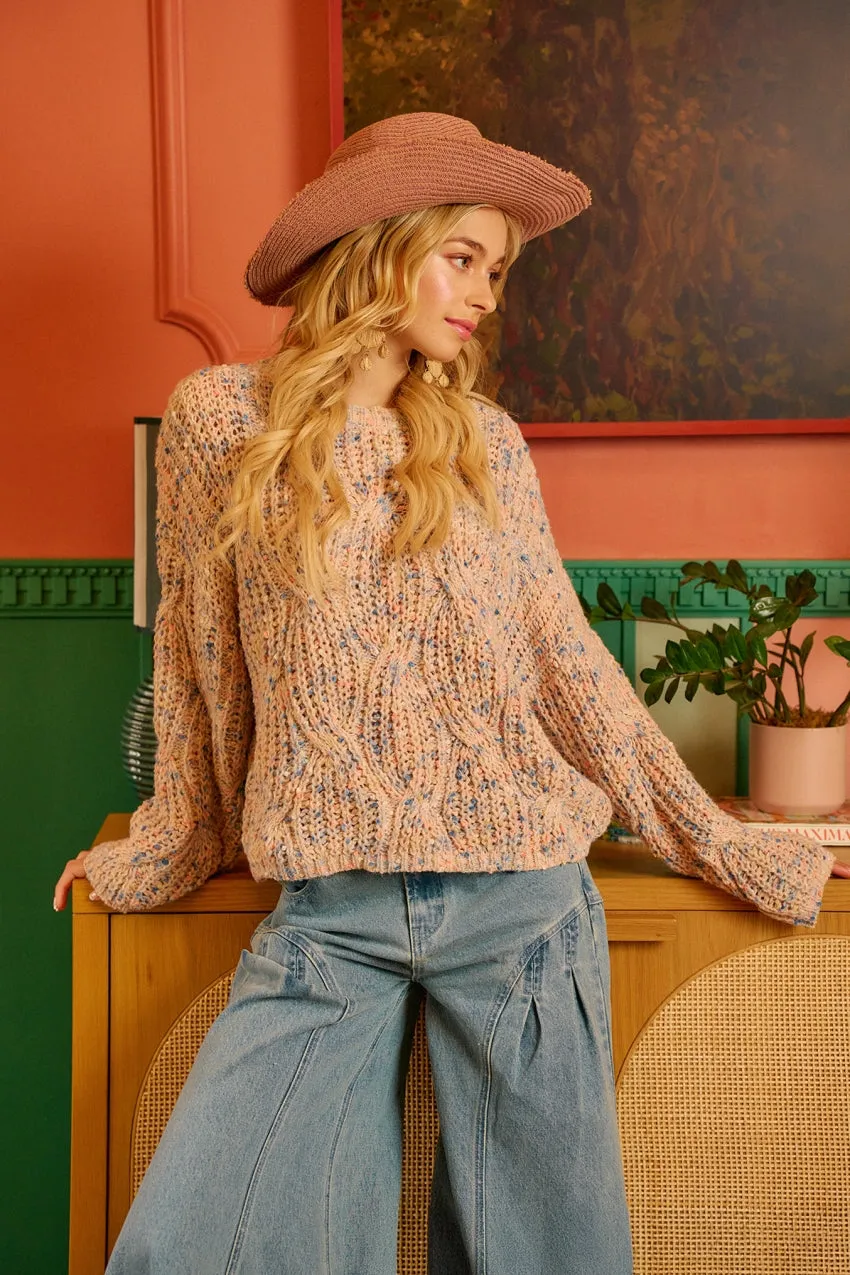 IT4699S-01 | TEXTURED MULTI COLORS SWEATER TOP RELAXED FIT Odor Control Treatment