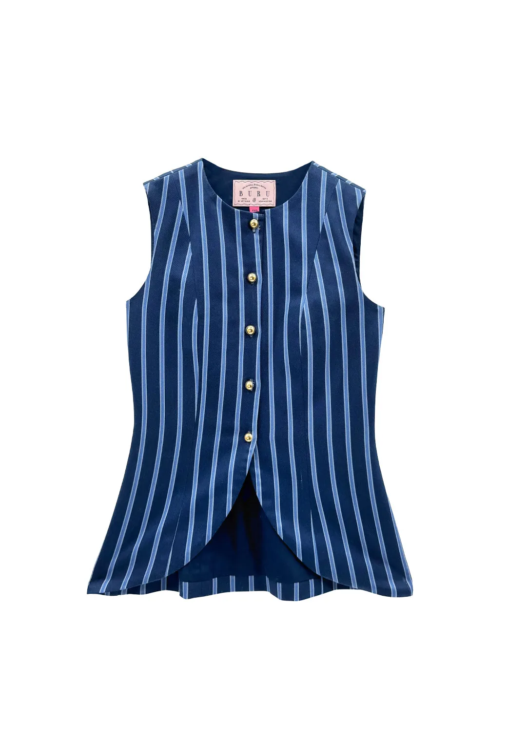Annie Vest - Dewberry Stripe Antibacterial Fabric