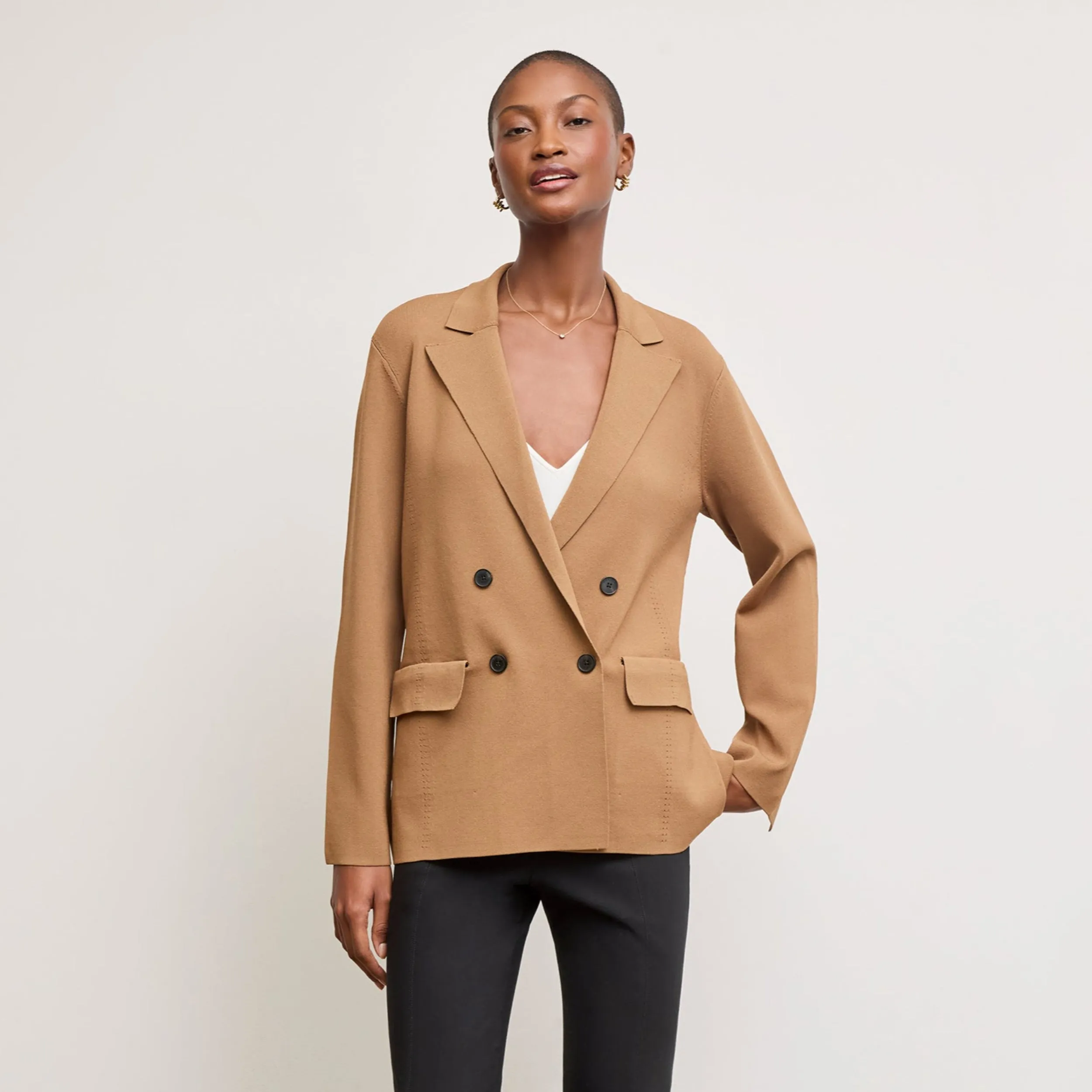 Sporty Cardigan MultiLayer Stitching Cody Boyfriend Jardigan :: Saddle