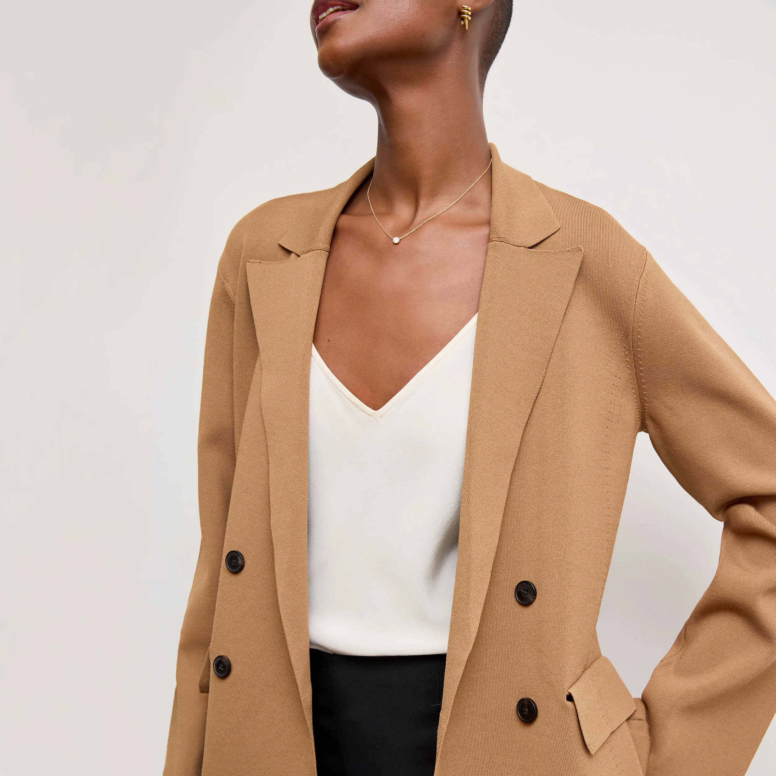 Cody Boyfriend Jardigan :: Saddle Layered Collar