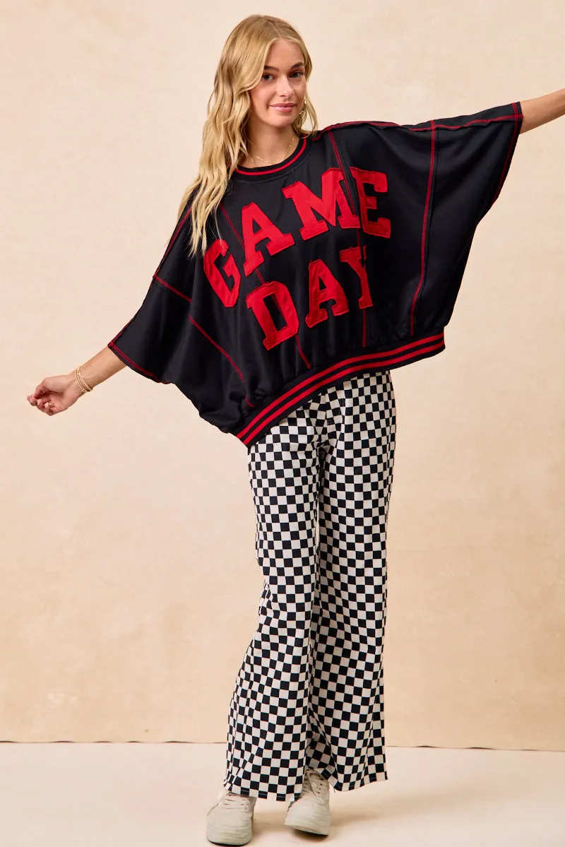 IB1708S-05 | GAMEDAY THEME PLAID PRINTED PANTS Water Resistant Finish Stylish Waistband