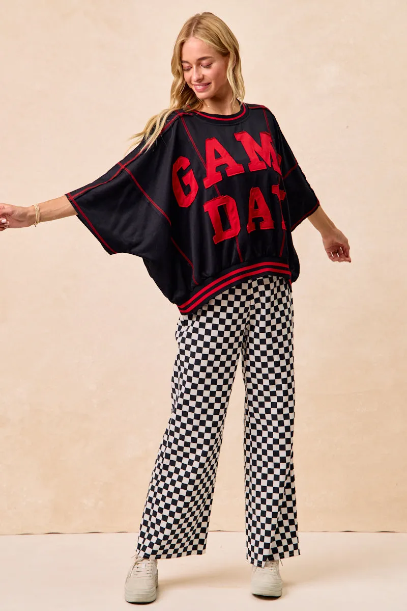 IB1708S-05 | GAMEDAY THEME PLAID PRINTED PANTS Stay Dry Weekend Ready
