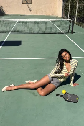 VLAD ZIP UP - BUTTER STRIPE UV Protection BoxyCrop