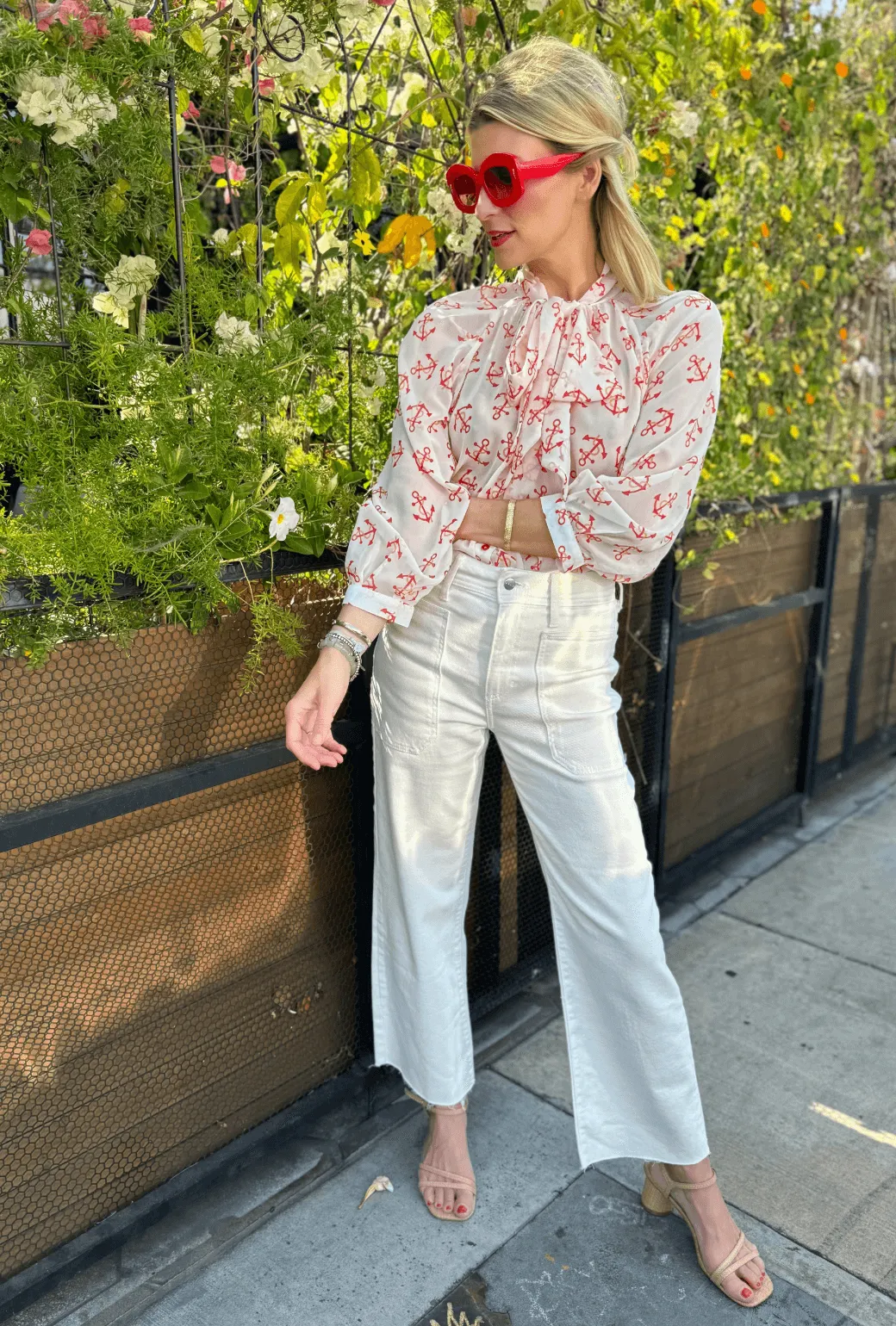 High Rise Sailor Jeans - Off White Raw edge QuickReleaseClosures