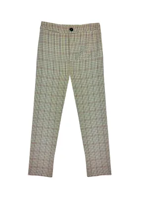 Embroidered Detail Breathable Weave Fabric SAMPLE - Cigar Pant - Houndstooth