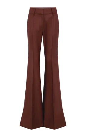 Rhein Flare Pant in Burnt Sienna Wool Cashmere Flannel Buttery Soft Feel