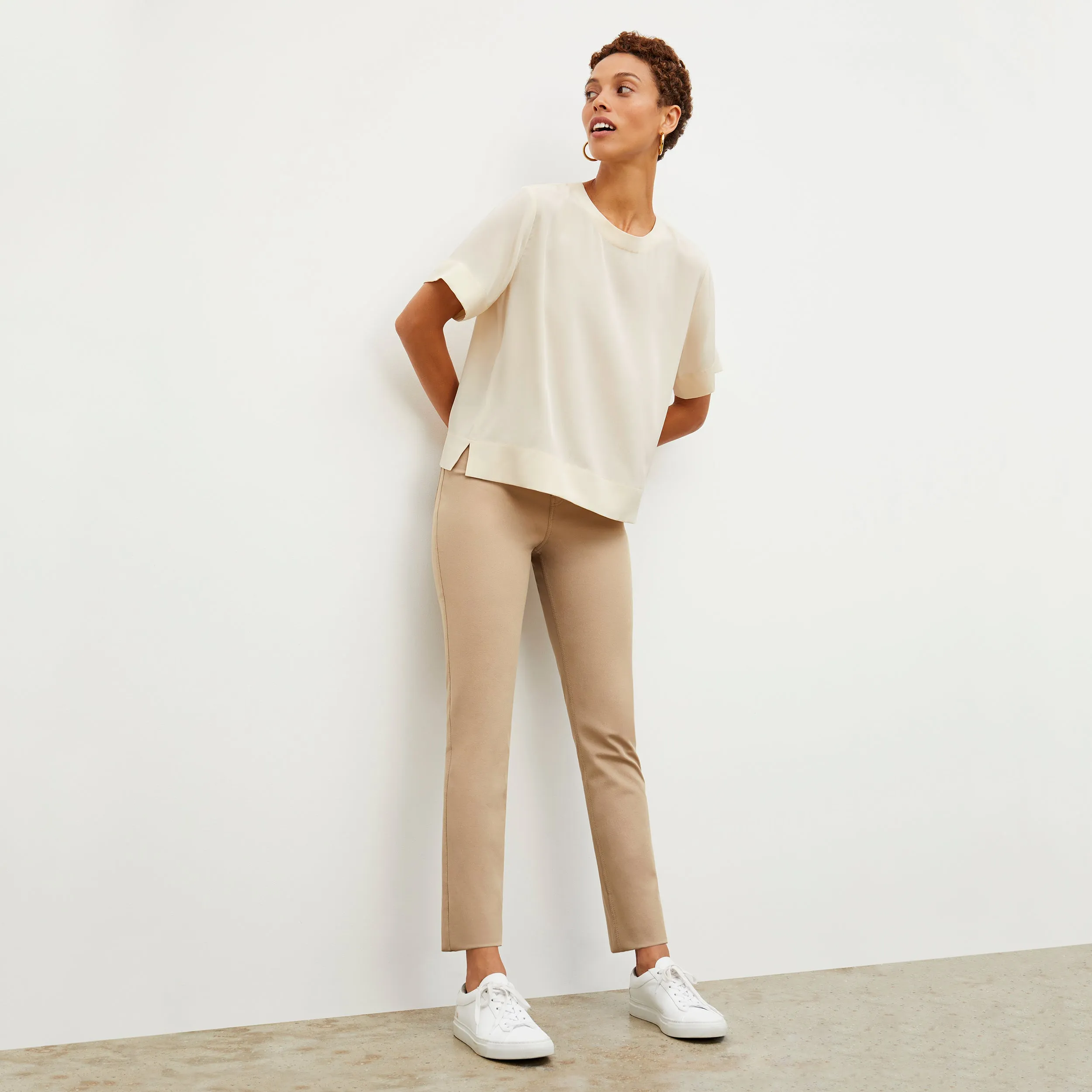 Adjustable Cuffs Reflective Accent Stripes Hockley Jean - Eco Better Than Denim :: Fawn