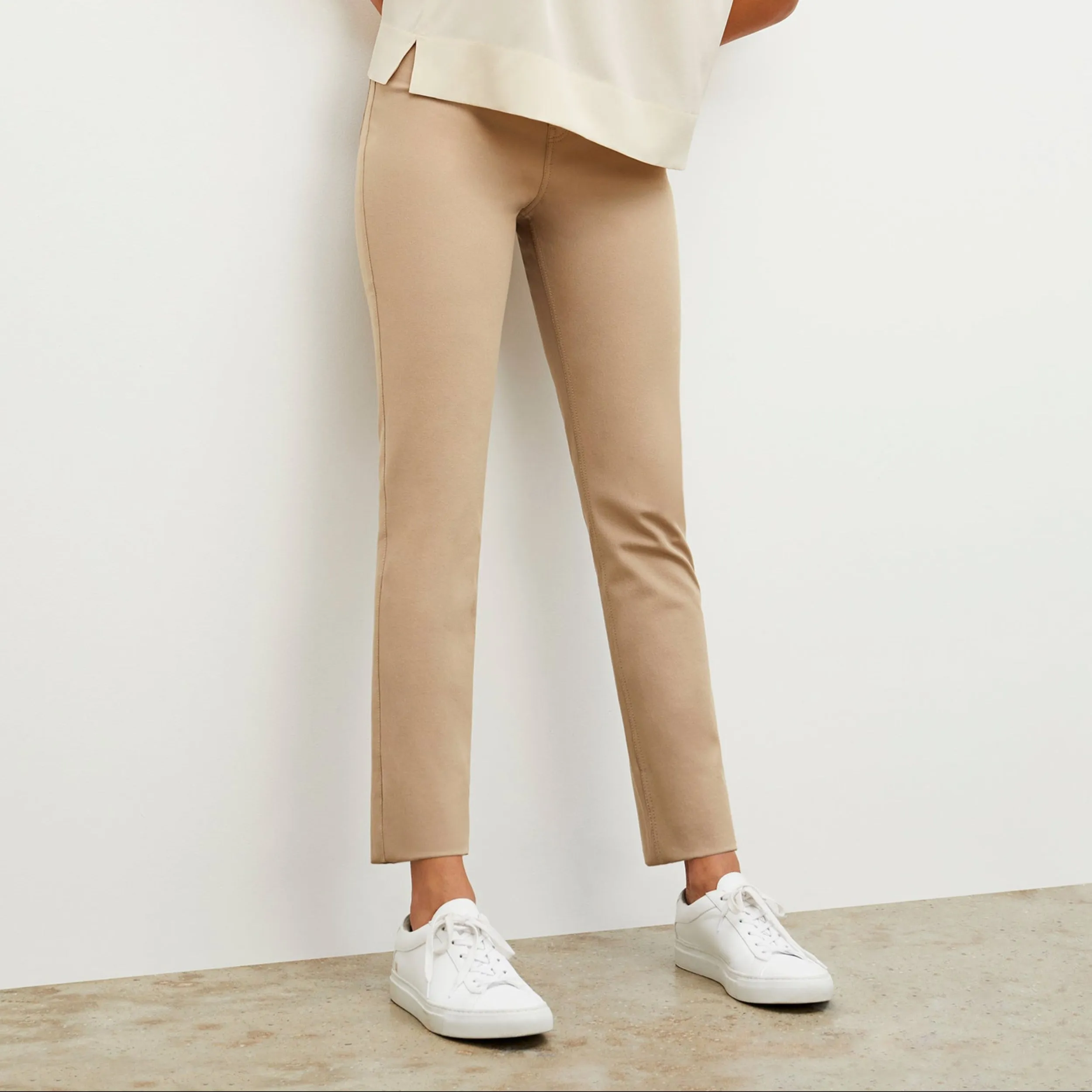 Hockley Jean - Eco Better Than Denim :: Fawn DoubleLayered Neckline Cozy Wear